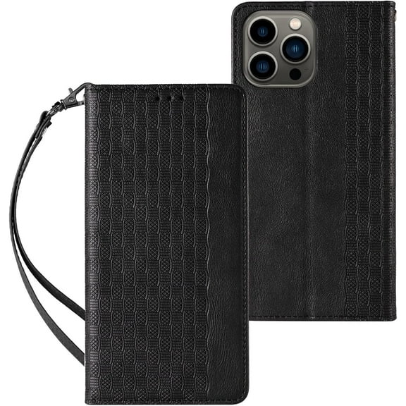 Embossed Flip Wallet Leather Phone Case for Samsung Galaxy A71 A51 4G A70 A50 S A14 A04S, Hanging Rope, Stand, Card Holder Back Cover, Personalized Pattern Bracket Shell(Black,A71 4G)
