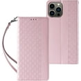 thumbnail image 1 of Embossed Flip Wallet Leather Phone Case for iPhone X XS XR SE 8 7 6 6S Plus Max, Hanging Rope, Stand, Card Holder Back Cover, Personalized Pattern Bracket Shell(Pink,7/8), 1 of 7