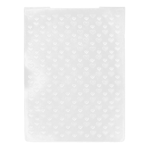 Embossed Folder For DIY Making 3D Heart Pattern Background Greeting Card Scrapbooking No Stamps and Metal Cutting Dies