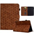 thumbnail image 1 of Embossed Folio Flip Smart Case for Amazon Fire HD10 / HD10 Plus 13th Generation 2023, Premium PU Leather Kickstand Card Slots Magnetic Auto Sleep / Wake with Pen Slot Case, Brown, 1 of 5