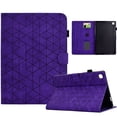 thumbnail image 1 of Embossed Folio Flip Smart Case Cover for Samsung Galaxy Tab S6 Lite 10.4" 2020 / 2022 / 2024, Premium PU Leather Kickstand Card Slots Magnetic Auto Sleep / Wake with Pen Slot Case, Purple, 1 of 5