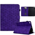 thumbnail image 1 of Embossed Folio Flip Smart Case Cover for iPad 5th Gen 9.7" 2017/iPad 6th Gen 9.7" 2018, Premium PU Leather Kickstand Card Slots Magnetic Auto Sleep / Wake with Pen Slot Case, Purple, 1 of 5