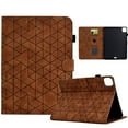 thumbnail image 1 of Embossed Folio Flip Smart Case Cover for iPad Pro 11 2022/2021/2020/2018/Air 4/Air 5, Premium PU Leather Kickstand Card Slots Magnetic Auto Sleep / Wake with Pen Slot Case, Brown, 1 of 5