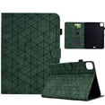 thumbnail image 1 of Embossed Folio Flip Smart Case Cover for iPad Pro 11 Inch 5th Generation 2024, Premium PU Leather Kickstand Card Slots Magnetic Auto Sleep / Wake with Pen Slot Case for iPad Pro 11 2024, Green, 1 of 5