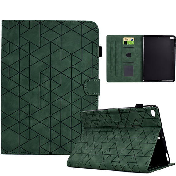 Embossed Folio Flip Smart Case Cover for iPad mini 1/2/3/4/5, Premium PU Leather Kickstand Card Slots Magnetic Auto Sleep / Wake with Pen Slot Case for iPad mini 1/2/3/4/5, Green