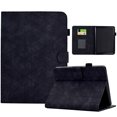 thumbnail image 1 of Embossed Folio Flip Smart Case for Kindle Paperwhite (11th Generation) 2021, Premium PU Leather Kickstand Card Slots Magnetic Auto Sleep / Wake with Pen Slot Case for Paperwhite 2021, Black, 1 of 5