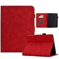 thumbnail image 1 of Embossed Folio Flip Smart Case for Kindle Paperwhite (11th Generation) 2021, Premium PU Leather Kickstand Card Slots Magnetic Auto Sleep / Wake with Pen Slot Case for Paperwhite 2021, Red, 1 of 5