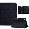 thumbnail image 1 of Embossed Folio Flip Smart Case for Lenovo Tab M10 Plus 3rd Gen 10.6 inch (2022), Premium PU Leather Kickstand Card Slots Magnetic Auto Sleep / Wake with Pen Slot Case for Tab M10 Plus 3rd Gen, Black, 1 of 5