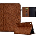 thumbnail image 1 of Embossed Folio Flip Smart Case for Lenovo Tab M10 Plus 3rd Gen 10.6 inch (2022), Premium PU Leather Kickstand Card Slots Magnetic Auto Sleep / Wake with Pen Slot Case for Tab M10 Plus 3rd Gen, Brown, 1 of 5