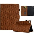 thumbnail image 1 of Embossed Folio Flip Smart Case for Samsung Galaxy Tab A7 10.4" 2020 SM-T500 / SM-T505, Premium PU Leather Kickstand Card Slots Magnetic Auto Sleep / Wake with Pen Slot Case for Tab A7 2020, Brown, 1 of 5
