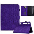 thumbnail image 1 of Embossed Folio Flip Smart Case for Samsung Galaxy Tab S9 11.0" 2023, Premium PU Leather Kickstand Card Slots Magnetic Auto Sleep / Wake with Pen Slot Case for Tab S9 FE 10.9" 2023, Purple, 1 of 5