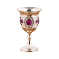 thumbnail image 1 of Embossed Glasses Goblets Drinkware Cup Gemstone Deocrative Goblet Glasses White, 1 of 6