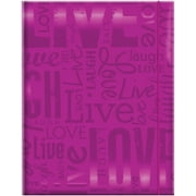 MBI Embossed Gloss Expressions Photo Album 4.75"X6.5" -Live, Love & Laugh - Bright Purple