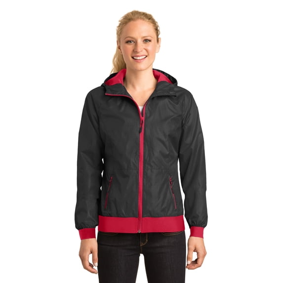 Embossed Hooded Wind Jacket