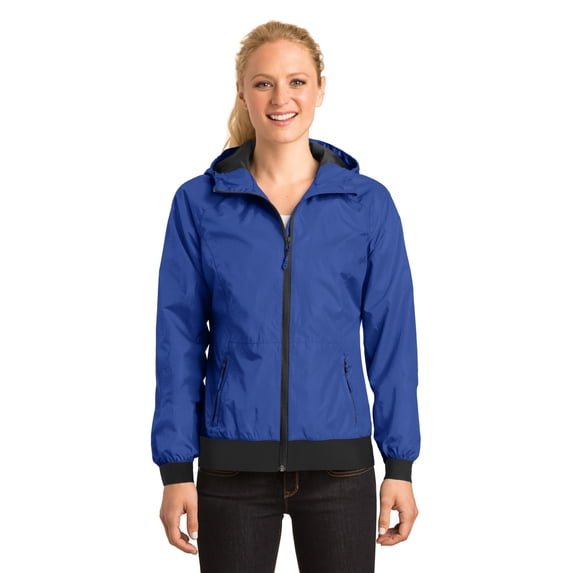Embossed Hooded Wind Jacket