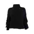 thumbnail image 1 of Embossed Juniors' Chunky Mock-Neck Sweater, 1 of 2