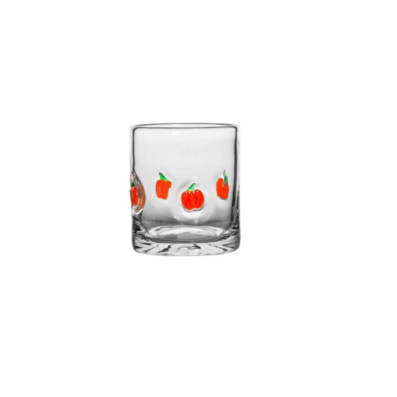 Embossed Lemon Glass Cup Vintage Style Colorful Polka Dot For Easter Spring Drinkware