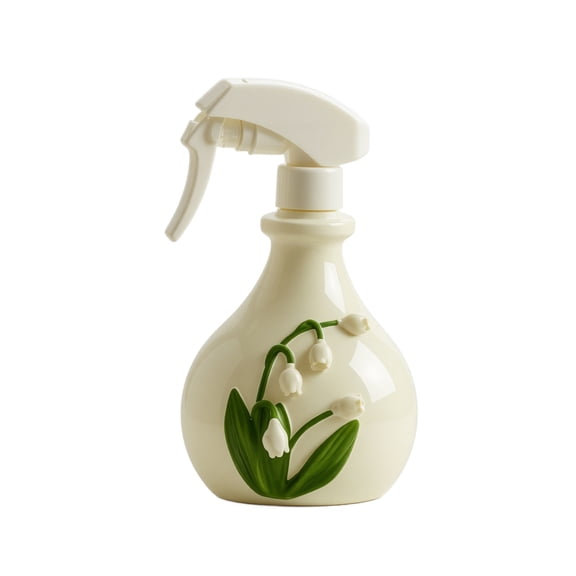 Embossed Lily of the Valley Sprayer, Multi-Function Press Spray Bottle for Plants, Alcohol, Skincare & Cleaning – Fine Mist or Gentle Stream, BPA-Free Resin