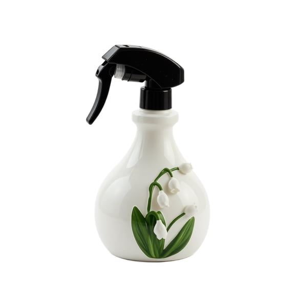 Embossed Lily of the Valley Spray Bottle for Household Gardening Handheld Watering Can Press Type Refillable Container