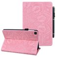 thumbnail image 1 of Embossed Mandala Case for Galaxy Tab A7 Lite 2021, SM-T220 SM-T225 Cover, Allytech Multiple Angle Viewing Stand PU Leather Shockproof Wallet Case for Samsung Galaxy Tab A7 Lite 8.4" 2021, Pink, 1 of 5
