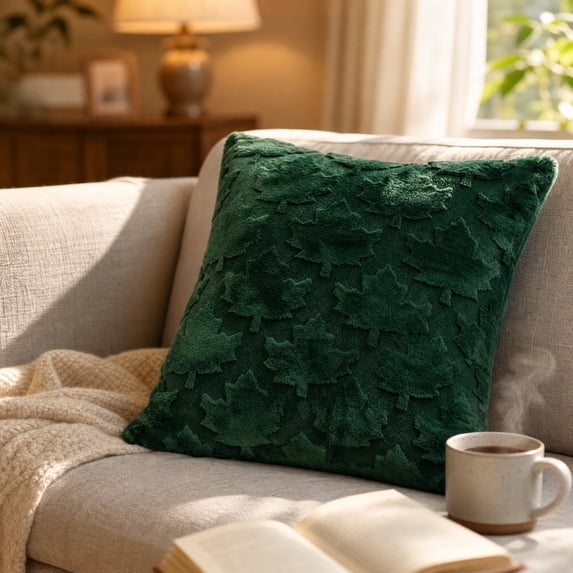 Embossed Maple Leaf Fall Throw Pillow Covers Soft Decorative Cushion Cases Thanksgiving Sofa Couch Pillow Covers by OVFUIZ