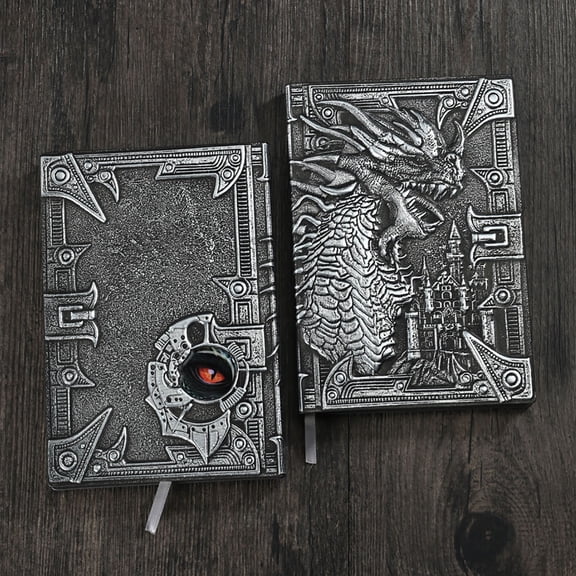 Embossed Notebook for Adults, Evil Pattern Notepad for Home Office, Leather Journal for Personal Writing, 3D Embossed Notebook for Gifting