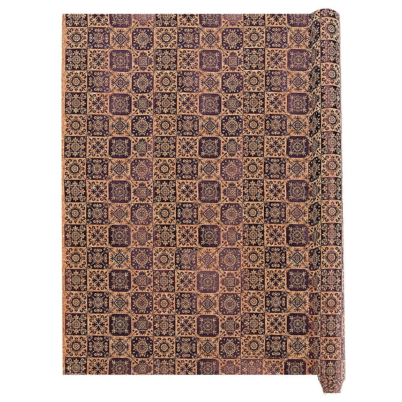 Embossed PU Imitation Leather Fabric for Garment Accessories 140x50x0.05cm Flower Pattern