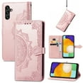 thumbnail image 1 of Embossed PU Leather Wallet Phone Case for Samsung Galaxy A16 5G,Full Protection Magnetic Clasp Flip Stand Card Slots Shockproof Protective Cover with Hand Strap For Samsung Galaxy A16 5G,Rosegold, 1 of 7