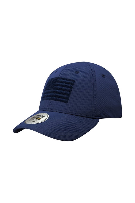 T71-USA-NVY Embossed Patch Flex Cap, USA, Navy