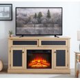 thumbnail image 1 of Embossed Pattern 23" Fireplace Insert, Space-Saving TV Stand Media Console for Living Room & Bedroom 58"W Realistic Fireplace Charm & Spacious Storage, 1 of 13