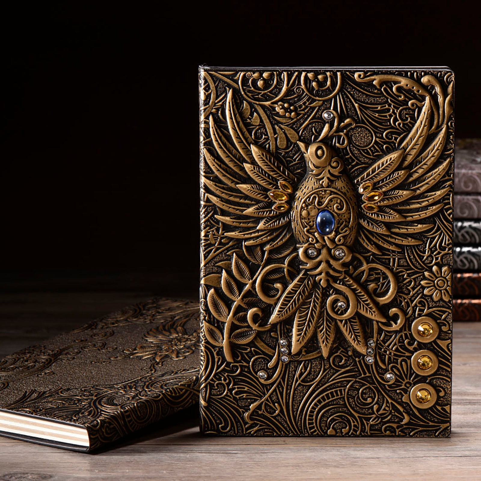Embossed Pattern Notebook European A5 Notepad Stereo 100 Pages