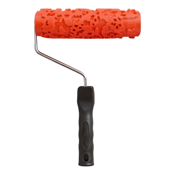 Embossed Pattern Roller 005 For Wall Texture Painting Creates Artistic Designs With Soft Rubber face Easy To Clean And Reuse