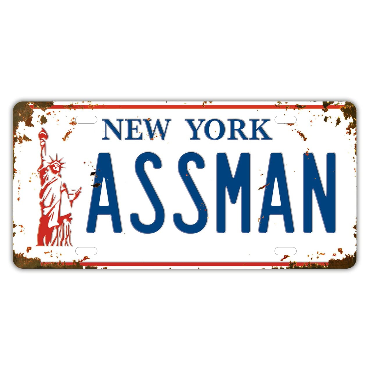 Embossed Prop Number Tag, Assman, Vanity License Plate Size: 12x6 ...
