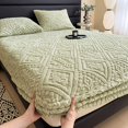 thumbnail image 1 of Embossed Quilted Fitted Sheet, Soft Boho Solid Color Bedding,No Pillowcases, 1 of 6