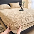 thumbnail image 1 of Embossed Quilted Fitted Sheet, Soft Boho Solid Color Bedding,No Pillowcases, 1 of 6