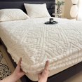 thumbnail image 1 of Embossed Quilted Fitted Sheet, Soft Boho Solid Color Bedding,No Pillowcases, 1 of 6
