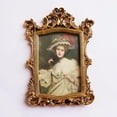 thumbnail image 1 of Embossed Rectangle Polyresin for 4x6inch Picture Mounting Wall Desktop Resin Photo Frame for Farmhouse, Bedroom, Garden, Home Copper 7inch, 1 of 7