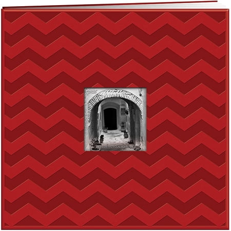 Embossed Red CHEVRON E-Z LOAD 12x12 Scrapbook by Pioneer - 12x12
