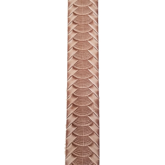 Zelikovitz Embossed Reptile Weave Leather Strip 1.5"