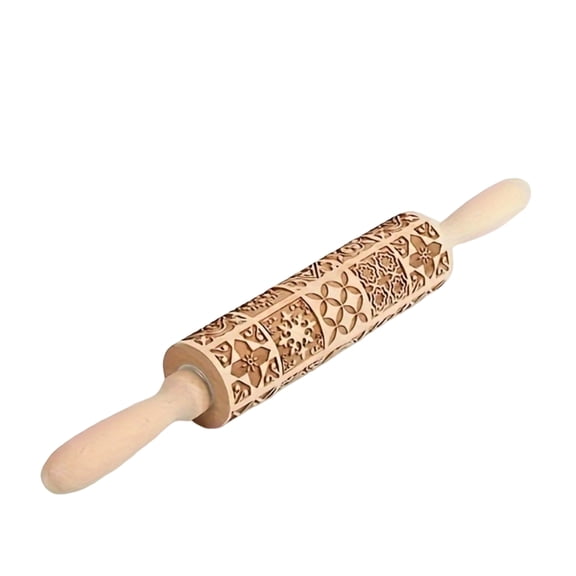 Embossed Rolling Pin – Window Pattern Textured Rolling Pin For Dough, And Fondant