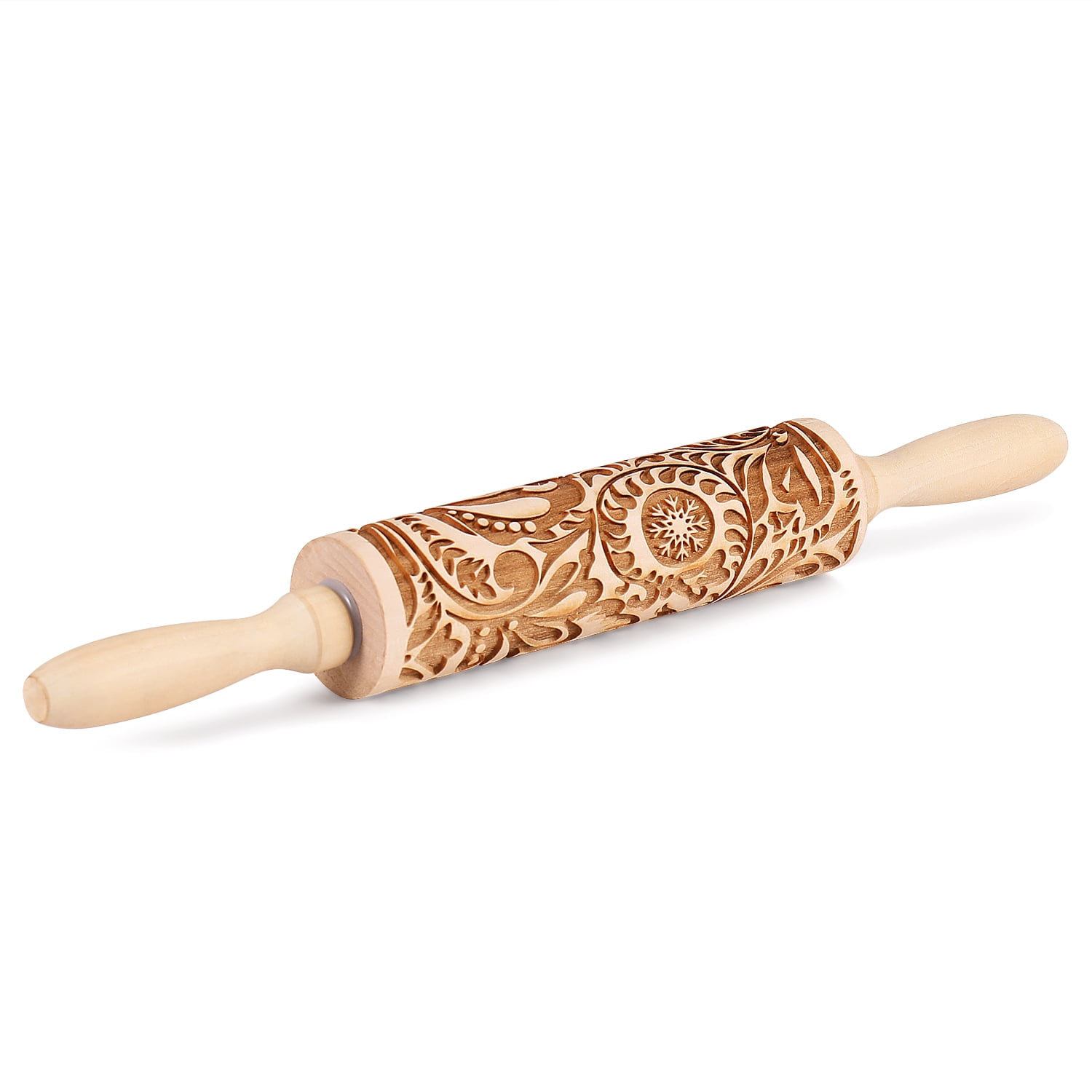 Craftkitchen Classic Collection Rolling Pin, Embossed, 17.5 Inches