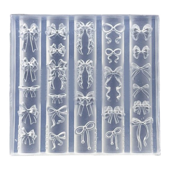 Embossed Silicone Nails Art Mould Reusable Flexible Craft Tool For Resin Jewelry Phone Case Decoration