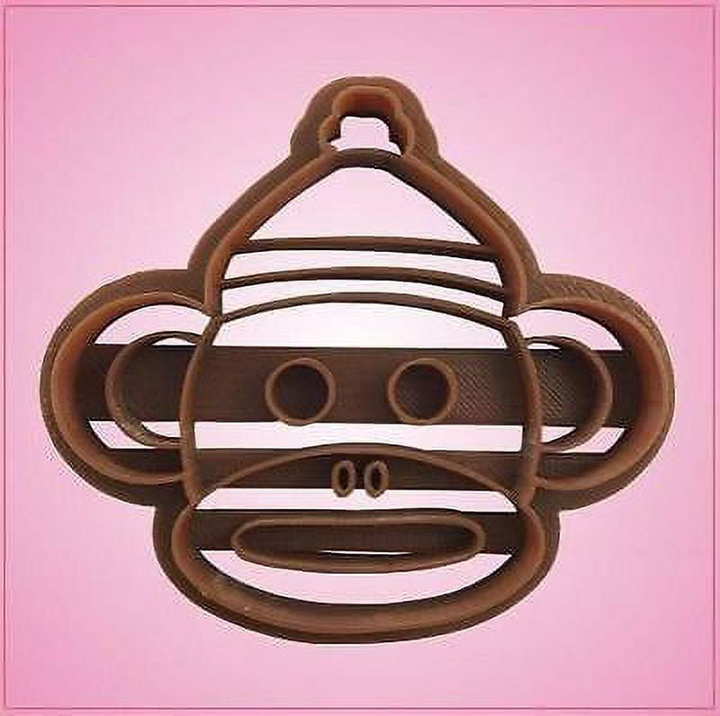 Embossed Sock Monkey Head Cookie Cutter - Walmart.com