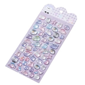 Embossed Sticker Waterproof Decorative Sticker for Kids Room Wall Decoration Card Making Scrapbooking Project