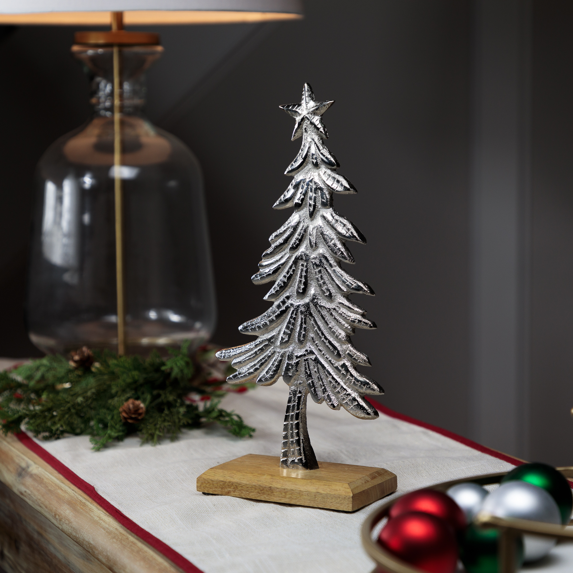 Northlight Embossed Swaying Tree Metal Christmas Decoration - 12"