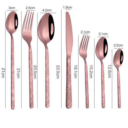 Embossed Textured Handle Steak Cutlery