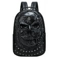thumbnail image 1 of Embossed Three-dimensional Skull Backpack,Gold, 1 of 2