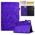 thumbnail image 1 of Embossed Tree PU Leather Flip Tablet Case for Samsung Galaxy Tab A7 10.4" 2020 T500/T505 Shockproof Protection Card Slots Holder Stand with Pen Slot & Auto Sleep/Wake Case Cover, Purple, 1 of 9