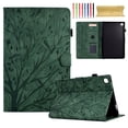 thumbnail image 1 of Embossed Tree PU Leather Flip Tablet Case for Samsung Galaxy Tab A7 10.4" 2020 T500/T505 Shockproof Protection Card Slots Holder Stand with Pen Slot & Auto Sleep/Wake Case Cover, Green, 1 of 9