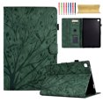 thumbnail image 1 of Embossed Tree PU Leather Flip Tablet Case for Samsung Galaxy Tab A7 Lite 8.7" T220/T225 Shockproof Protection Card Slots Holder Stand with Pen Slot Folio Case Cover, Green, 1 of 9